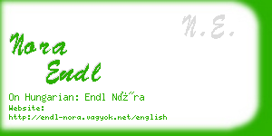 nora endl business card